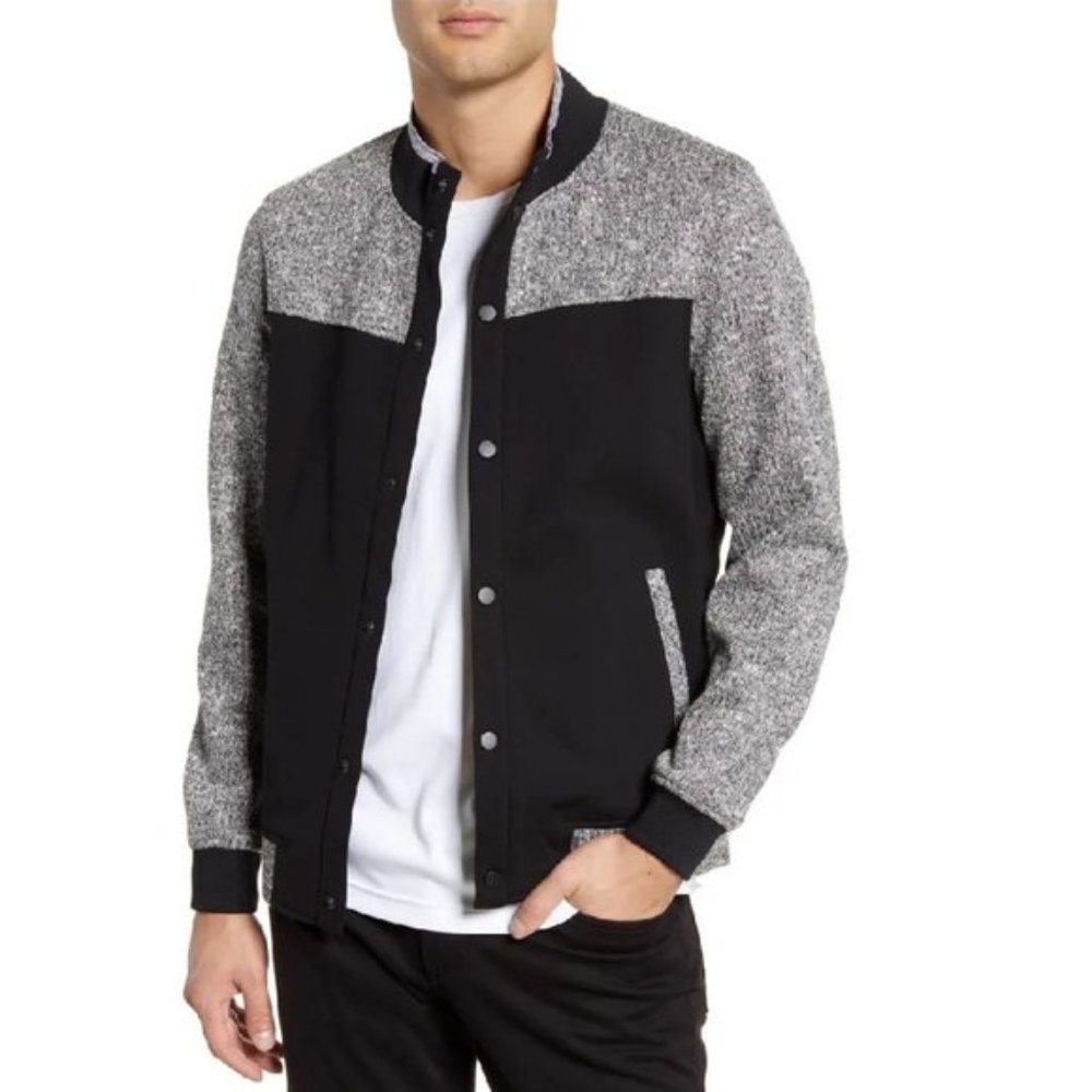 Vince Camuto Textured Slim Fit Bomber Jacket